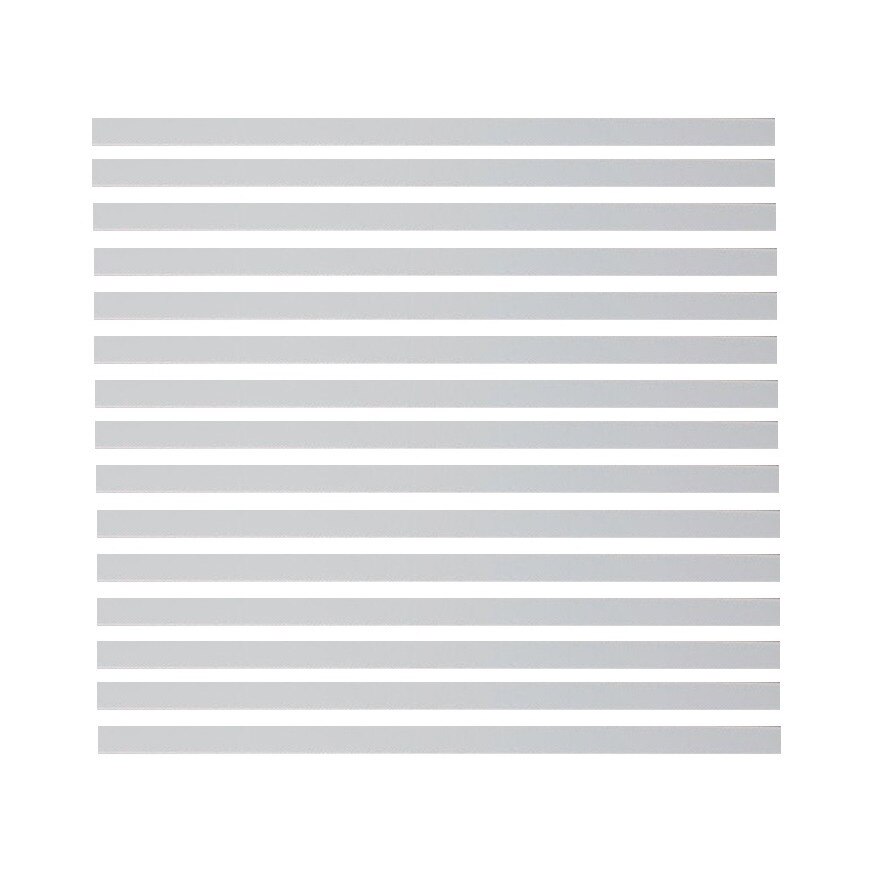 Folie decorativa pentru geam autoadeziva dungi 1 cm, albe, 10 m x 1.52 m