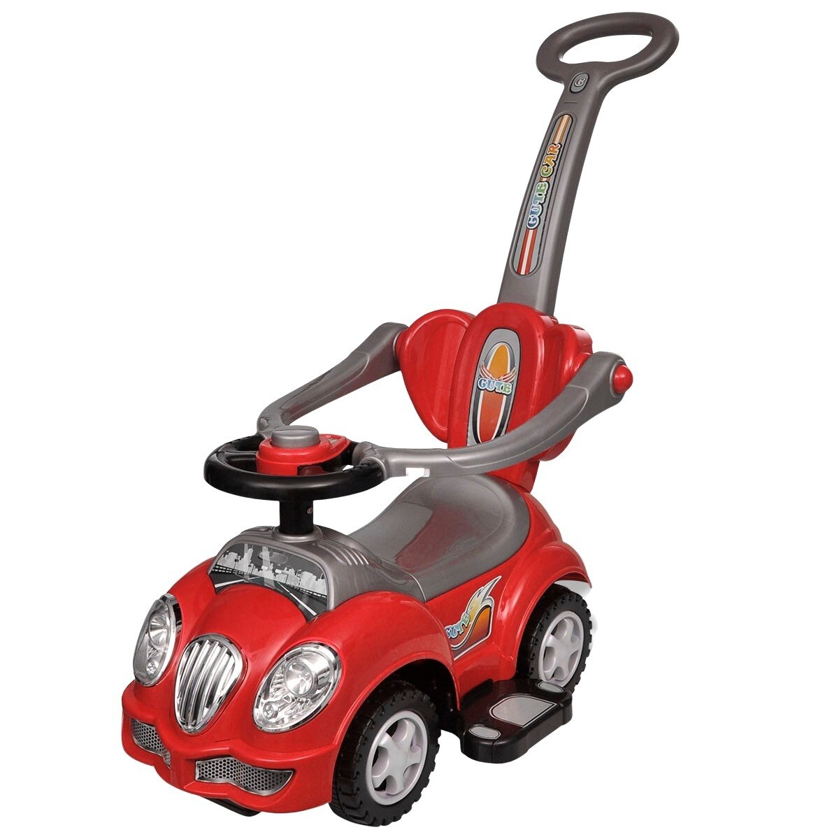 Masinuta de jucarie pentru copii, fara pedale, vidaXL, Plastic, Rosu