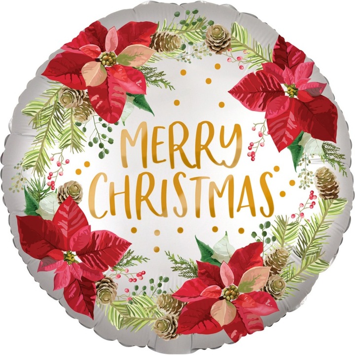 Balon 45 cm Merry Christmas Satin, A 40097