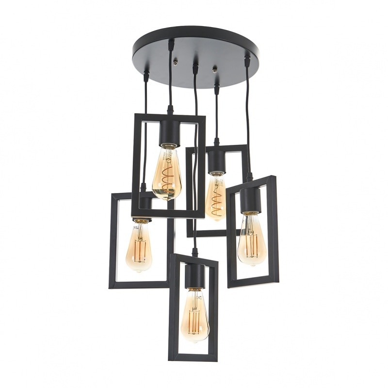 Lustra, Negru, 5x40w, 1998/5 bk