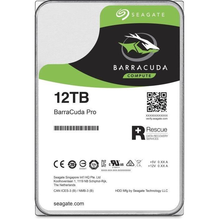 Seagate Barracuda Pro 3.5インチ HDD Hard disk Seagate BarraCuda Pro, 3.5'', 12TB, SATA/600, 7200RPM