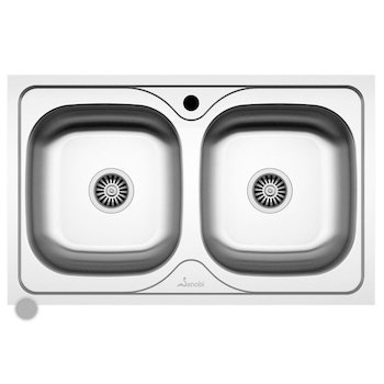 Chiuveta Sanobi 2232.BL-XXL.800X500mm, adancime 150mm, cuva pe universala, montare pe blat, finisaj linen Chiuveta Sanobi 2232.BL-XXL.800X500mm, adancime 150mm, cuva pe universala, montare pe blat, finisaj linen