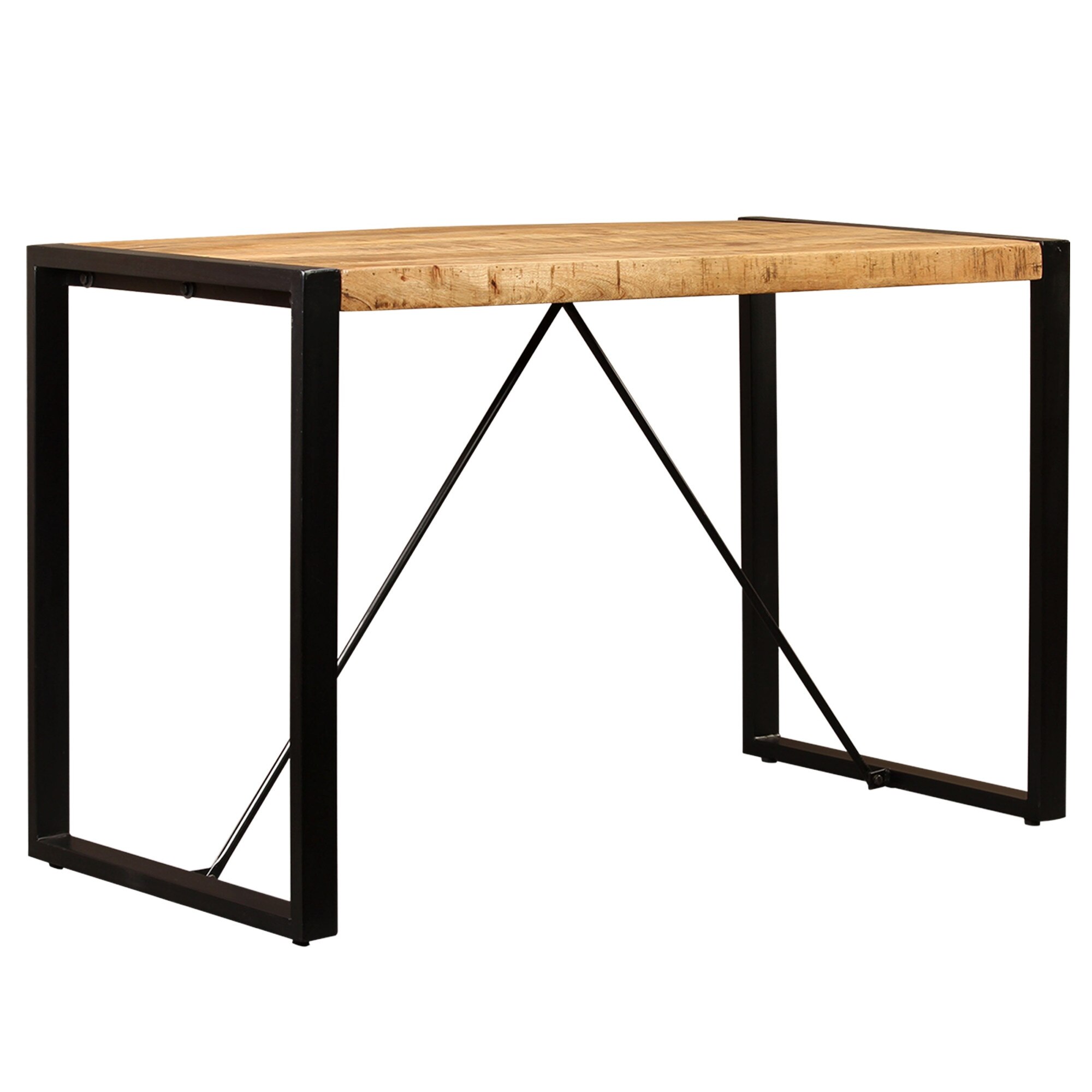 Masa de sufragerie, vidaXL, Lemn de mango, 120 x 60 x 76 cm, Maro