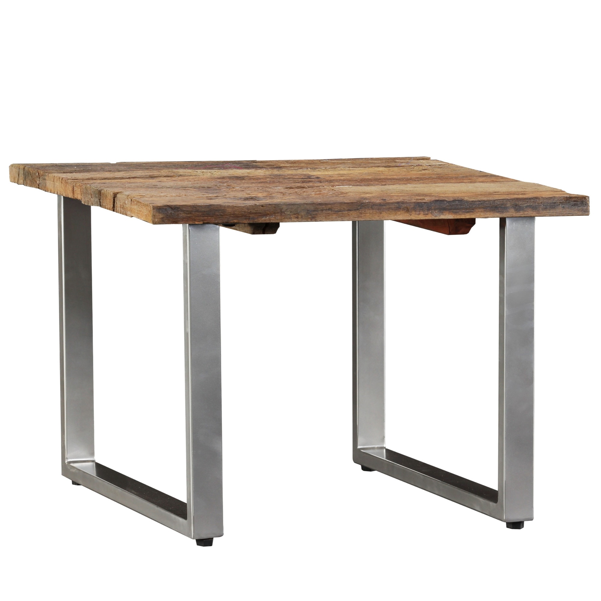 Masuta de cafea din lemn masiv reciclat din traverse, vidaXL, Maro, 55 x 55 x 40 cm