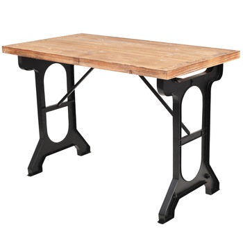 Masa de bucatarie, vidaXL, Lemn masiv de brad, 122 x 65 x 82 cm, Maro Masa de bucatarie, vidaXL, Lemn masiv de brad, 122 x 65 x 82 cm, Maro