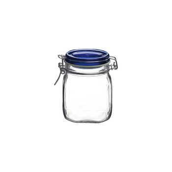 Borcan sticla cu inchidere ermetica 2lt BORMIOLI FIDO albastru Borcan sticla cu inchidere ermetica 2lt BORMIOLI FIDO albastru