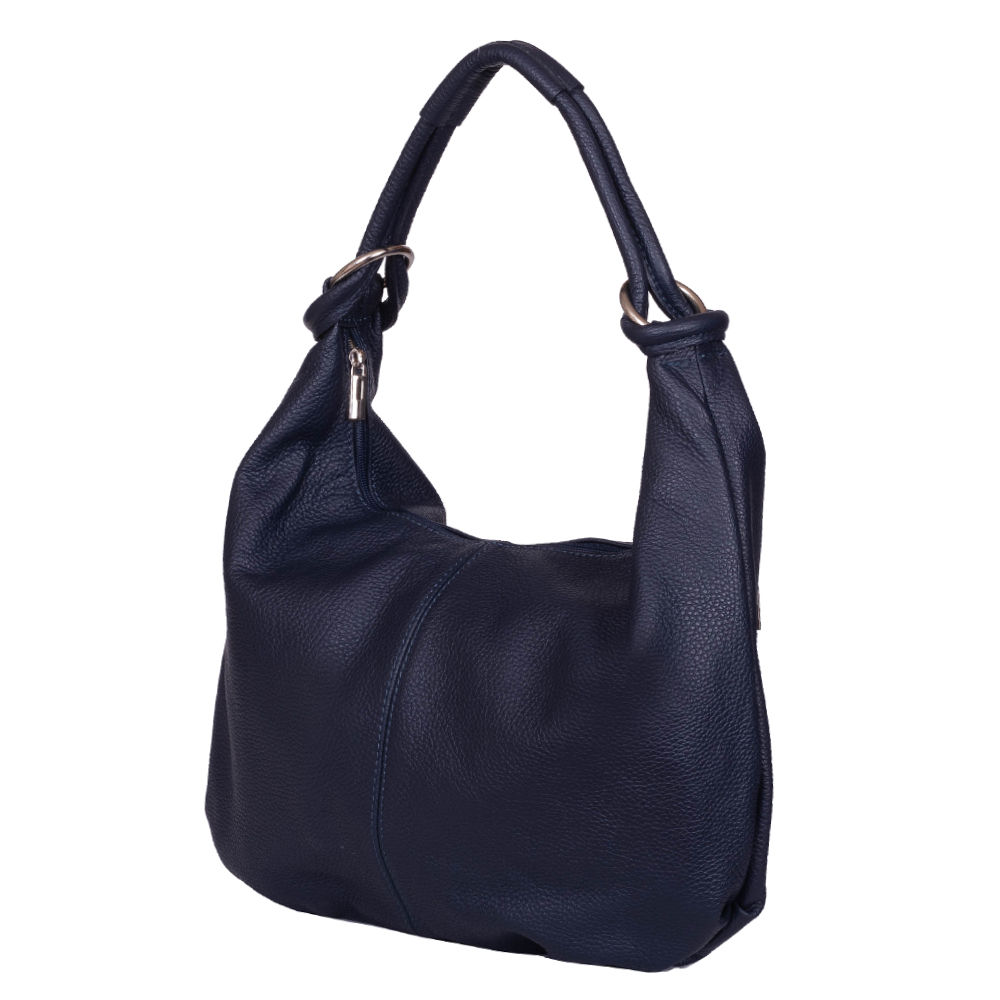 Geanta dama din piele naturala Caterina bleumarin