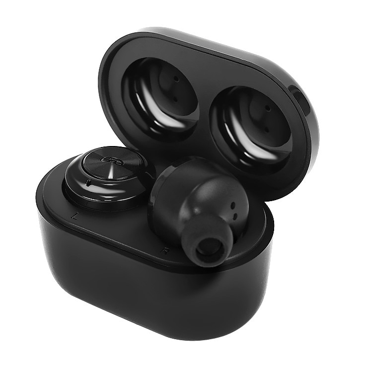 Casti wireless Iso Trade, Bluetooth 5.0, Microfon, Carcasa incarcare, Negru