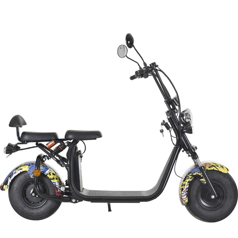 Scuter electric Citycoco Model C07A Graffiti - eMAG.ro