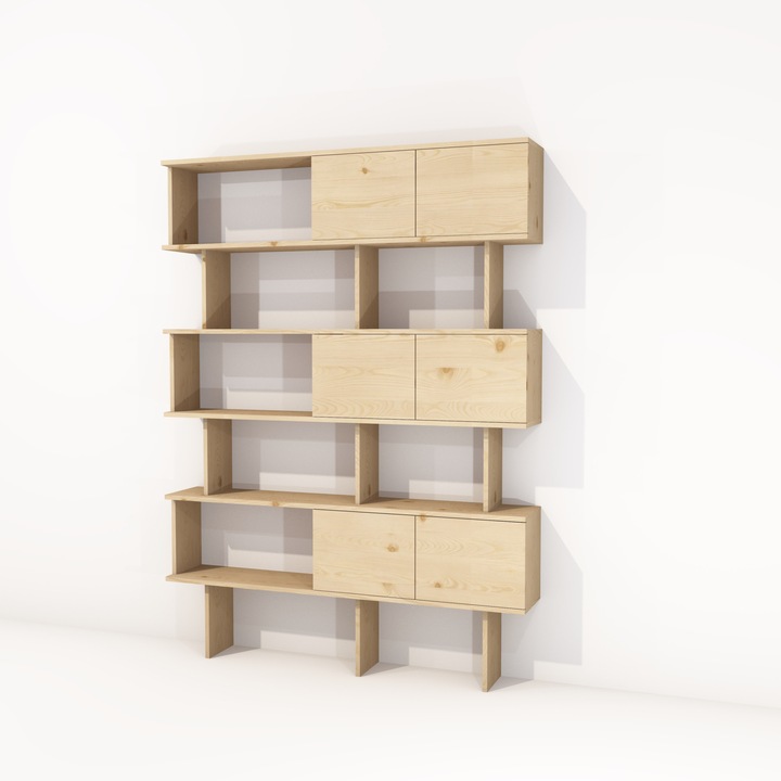 SHELFIE Helsinki 198 3.0 natúr borovi fenyő polc