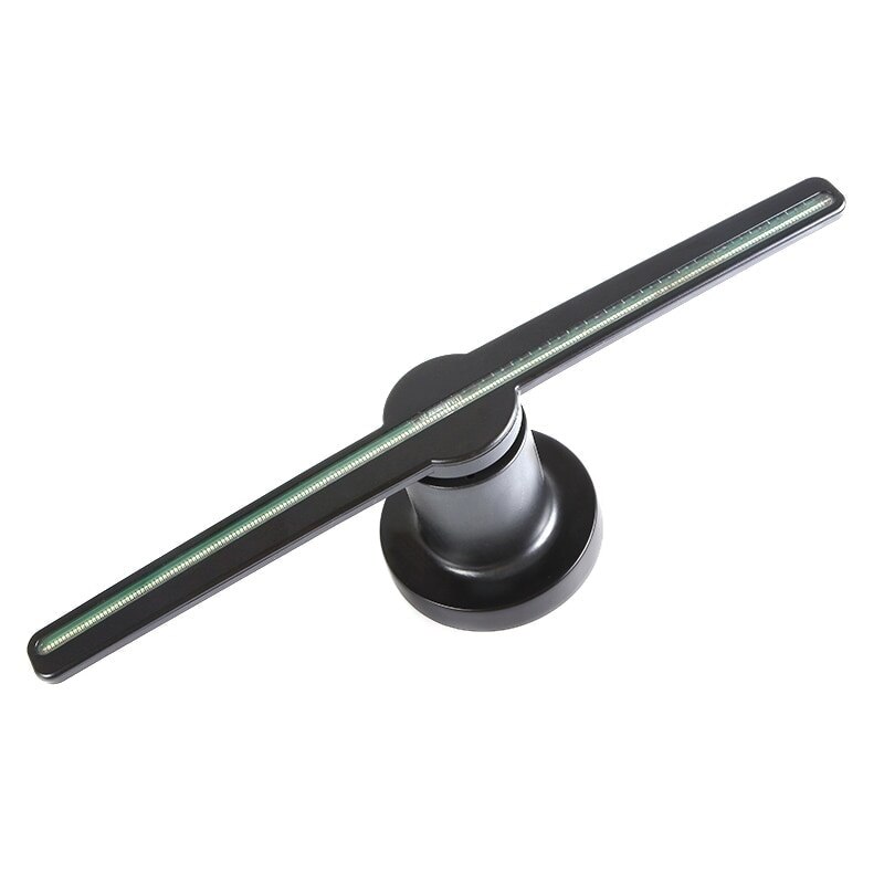 Sistem afisare holograma 3D cu leduri, tip ventilator 2x, negru