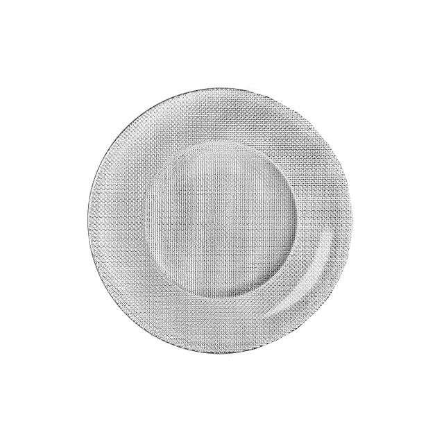 Platou sticla servit 31cm BORMIOLI ROCCO INCA METALIC SILVER