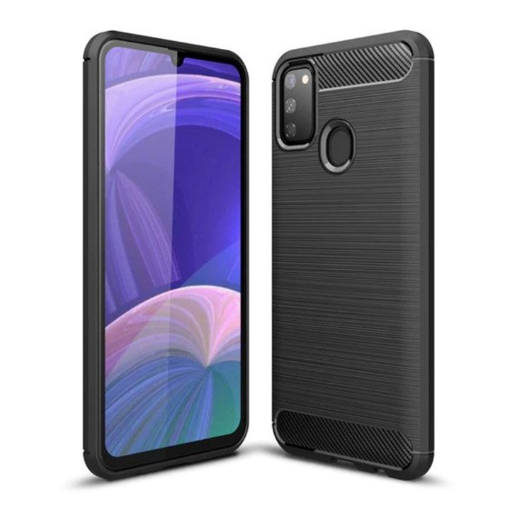 Carbon Bush TPU tok Huawei P Smart Pro 2020 telefonhoz - Fekete KP19345, Izmael
