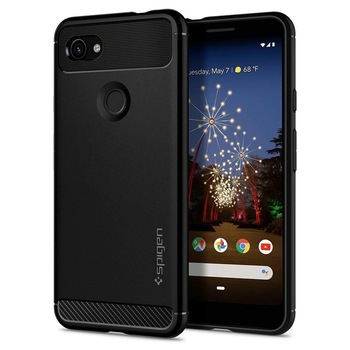 Husa Antisoc Spigen Rugged Armor pentru Google Pixel 3A, Negru Husa Antisoc Spigen Rugged Armor pentru Google Pixel 3A, Negru