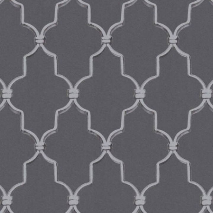 Tapet AS Creation 36502-3 Trifoi marocan negru, 0.53 x 10 m