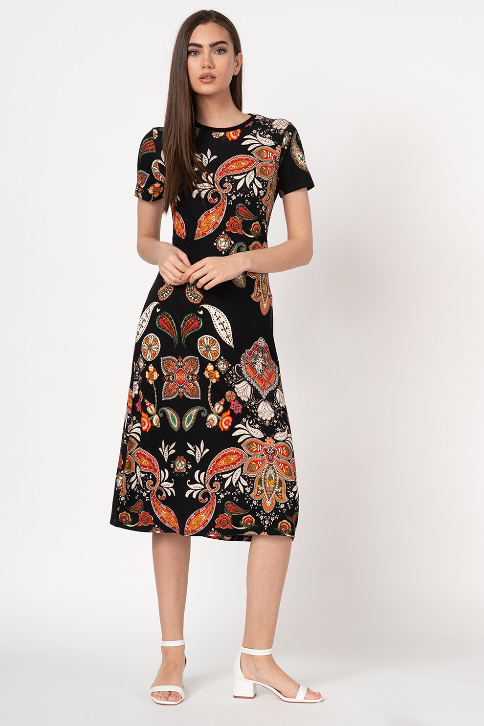 DESIGUAL, Rochie midi Misuri, Negru, S