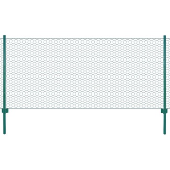 Gard de plasa cu stalpi, vidaXL, Otel, 25 x 0,75 m, 0,6 mm, Verde Gard de plasa cu stalpi, vidaXL, Otel, 25 x 0,75 m, 0,6 mm, Verde