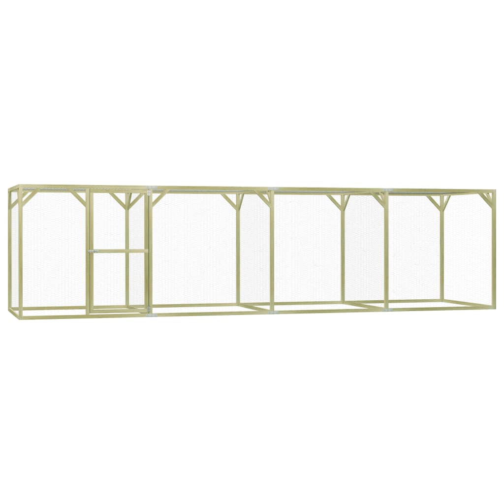 Cotet pentru pasari, 1,5 x 6 x 1,5 m, lemn de pin tratat