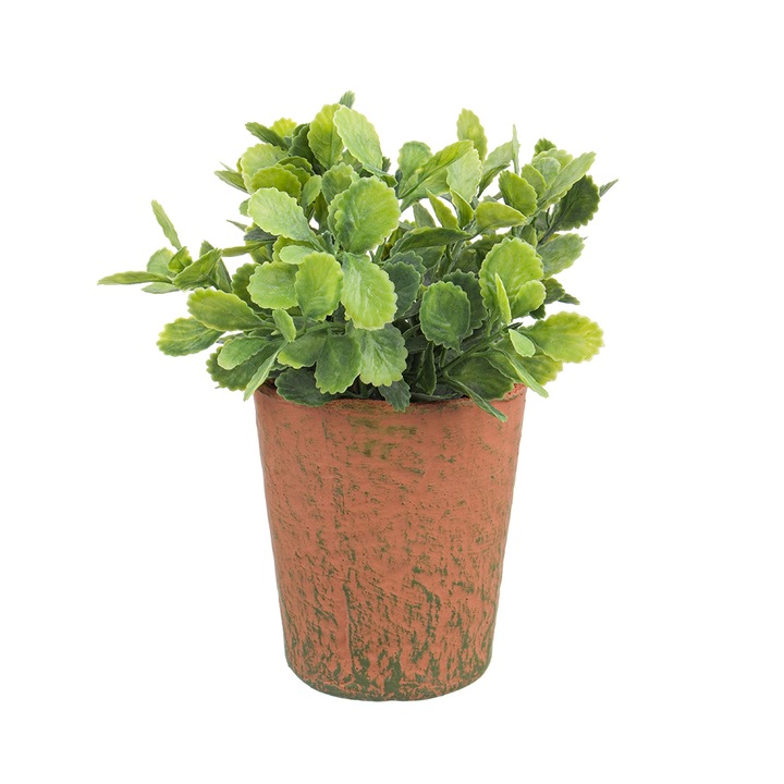 Изкуствени цветя в кафяви саксии Ø8x16h