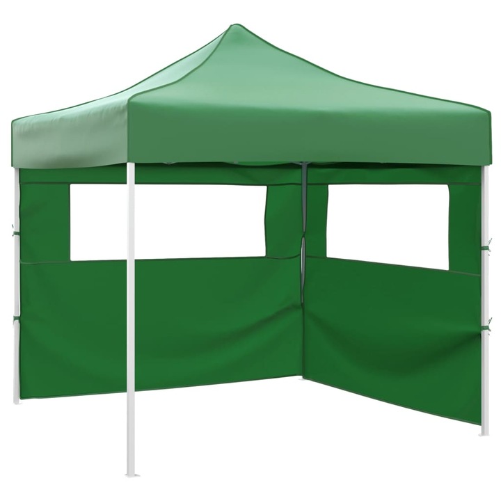 Cort pliabil cu 2 pereti vidaXL, verde, 3 x 3 m, 15.86 kg