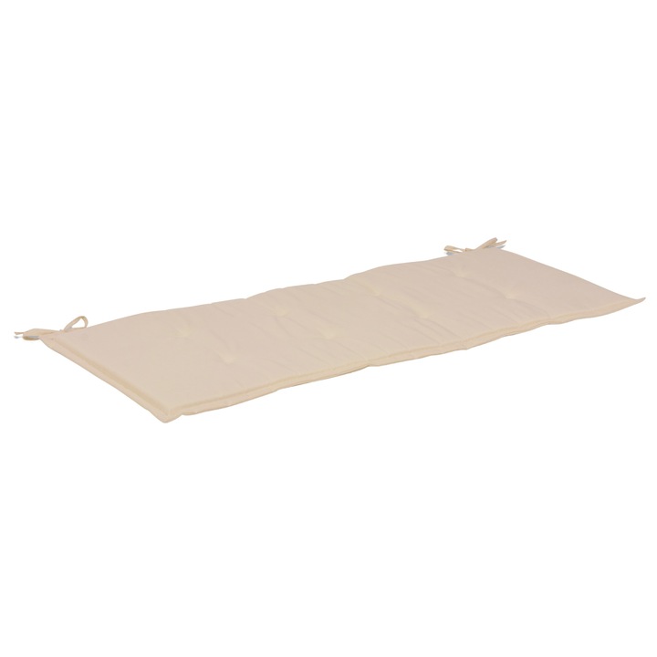 Perna de banca de gradina vidaXL, crem, 120x50x3 cm, textil oxford, 0.4 kg