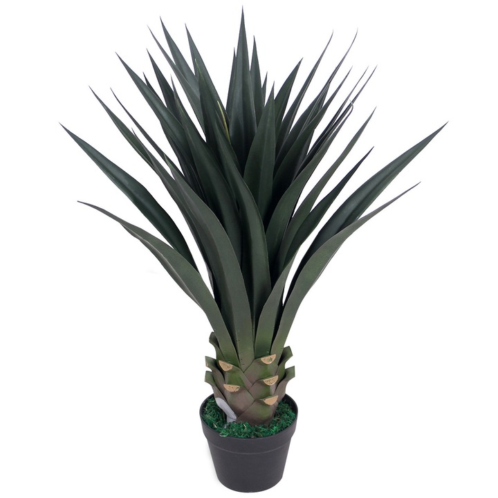 Planta Yucca artificiala cu ghiveci vidaXL, verde, 85 cm