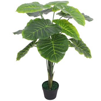 Planta artificiala Taro in ghiveci, vidaXL, Plastic, Verde, 70 cm Planta artificiala Taro in ghiveci, vidaXL, Plastic, Verde, 70 cm