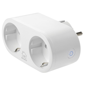 Priza inteligenta dubla DELTACO SMART HOME, Amazon Alexa si Google Home, aplicatie iOS/ Android, WiFi 2.4GHz, 2xCEE 7/3, 10A, timer, 220-240, Alb Priza inteligenta dubla DELTACO SMART HOME, Amazon Alexa si Google Home, aplicatie iOS/ Android, WiFi 2.4GHz, 2xCEE 7/3, 10A, timer, 220-240, Alb