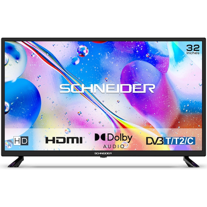Schneider 32SC410K LED TV, 81 cm, HD, F osztály