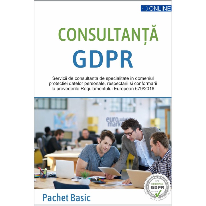 Consultanta GDPR & DPO Pachet Basic - 12 luni asistenta de specialitate in domeniul protectiei datelor personale conform cu Regulamentul EU 679/2016