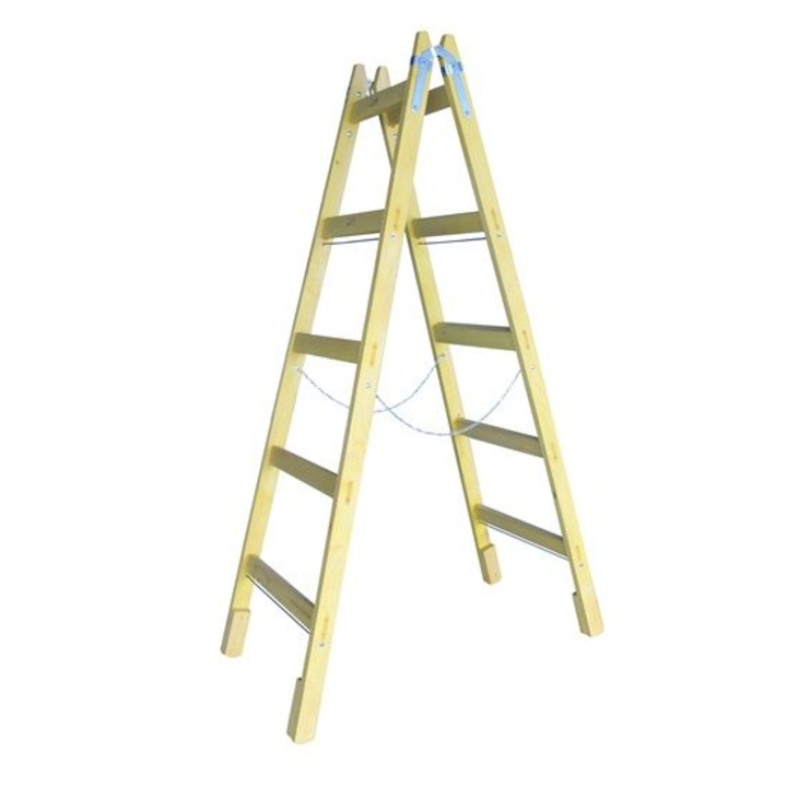 Létra, 5 fokos, fa, háztartási