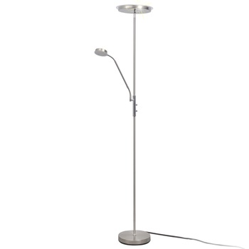 Lampadar cu iluminare LED, intensitate variabila, vidaXL, Otel, Argintiu, 180 x 25 cm, 23 W Lampadar cu iluminare LED, intensitate variabila, vidaXL, Otel, Argintiu, 180 x 25 cm, 23 W