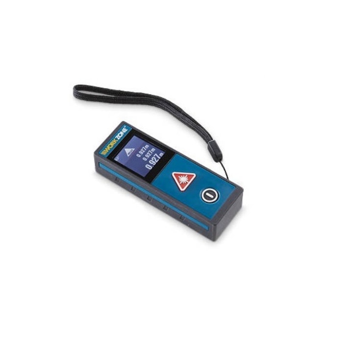 Workzone D520T érintőképernyős lézeres távolságmérő 0,2 - 30 m, digitális vízmértékkel és színes kijelzővel
