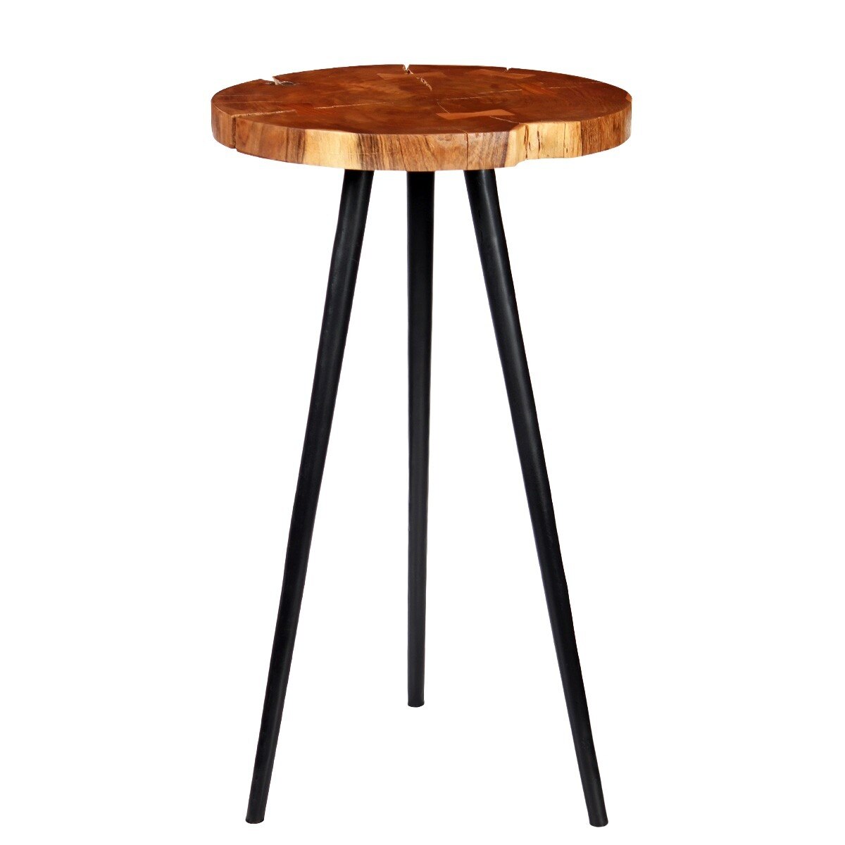 Masa de bar, vidaXL, lemn masiv de acacia, Maro, (55-60) x 110 cm