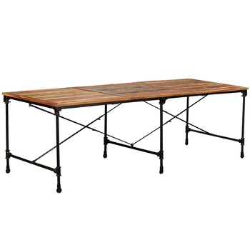 Masa de bucatarie, vidaXL, Lemn reciclat, 240 x 90 x 76 cm, Maro Masa de bucatarie, vidaXL, Lemn reciclat, 240 x 90 x 76 cm, Maro