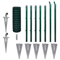 set plasa de gard cu tarusi si stalpi eurofence vidaxl otel 10 x 08 m 08 mm verde imagen 10_0_
0