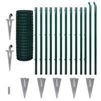 set plasa de gard cu tarusi si stalpi eurofence vidaxl otel 25 x 12 m verde imagen 50_0_
0