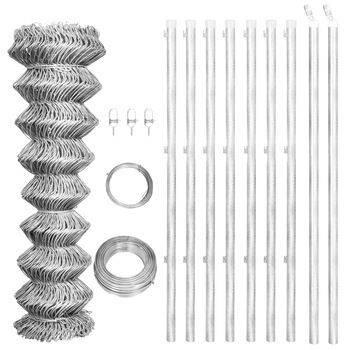 Plasa de gard din otel galvanizat, vidaXL, 15 x 1.25 m, Argintiu, 6 x 6 cm Plasa de gard din otel galvanizat, vidaXL, 15 x 1.25 m, Argintiu, 6 x 6 cm