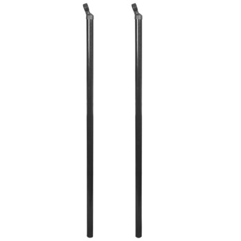 Set de 2 bucati de stalp pentru gard, vidaXL, Otel, 115 cm, Gri Set de 2 bucati de stalp pentru gard, vidaXL, Otel, 115 cm, Gri