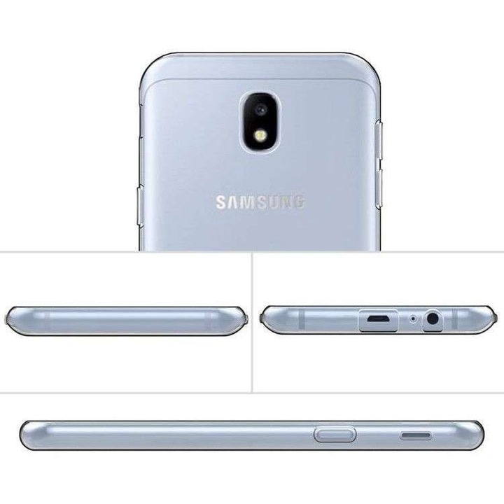 Тънък TPU защитен калъф за Samsung Galaxy J3 (2017), прозрачен
