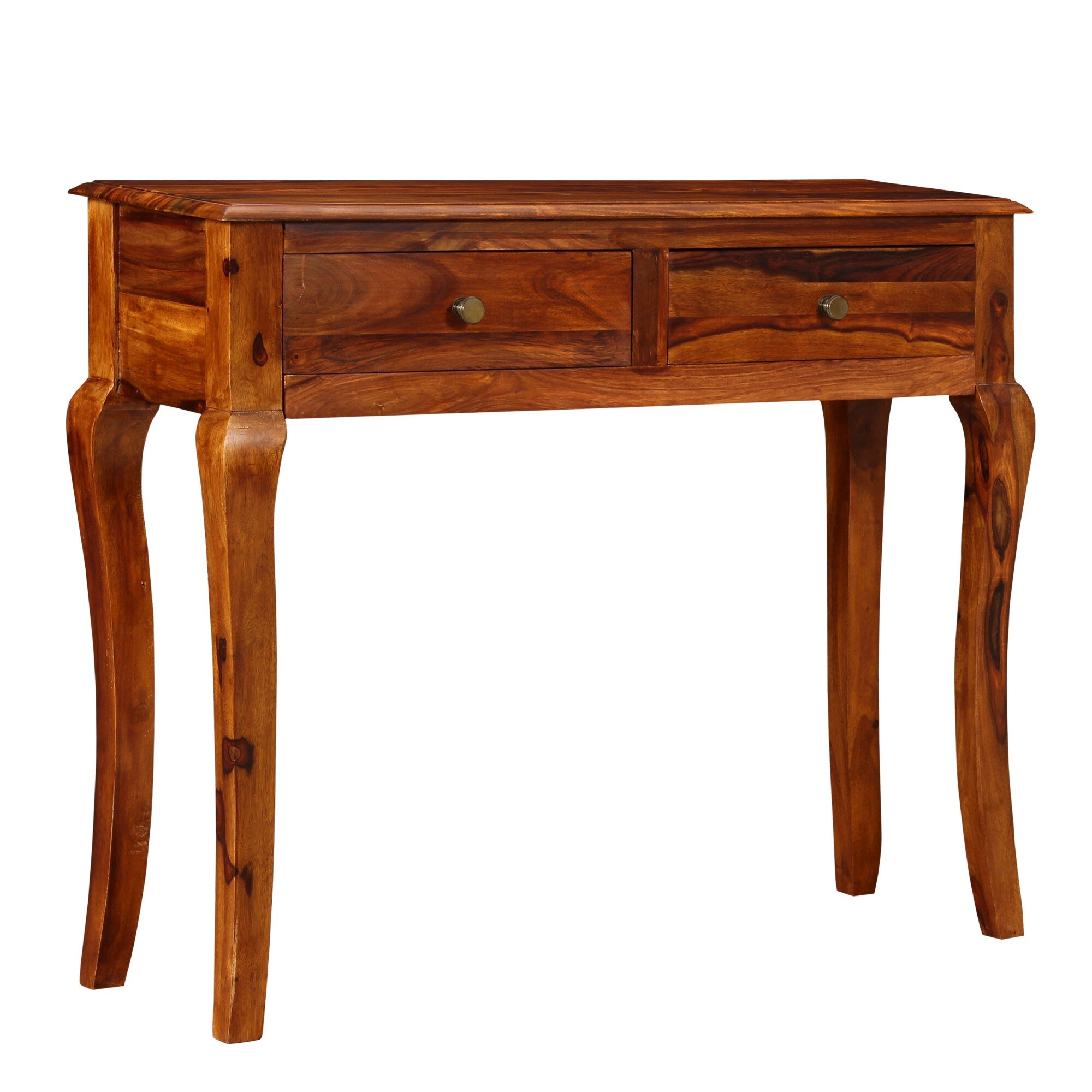 Comoda din lemn masiv de palisandru, vidaXL, Maro, 90 x 32 x 76 cm