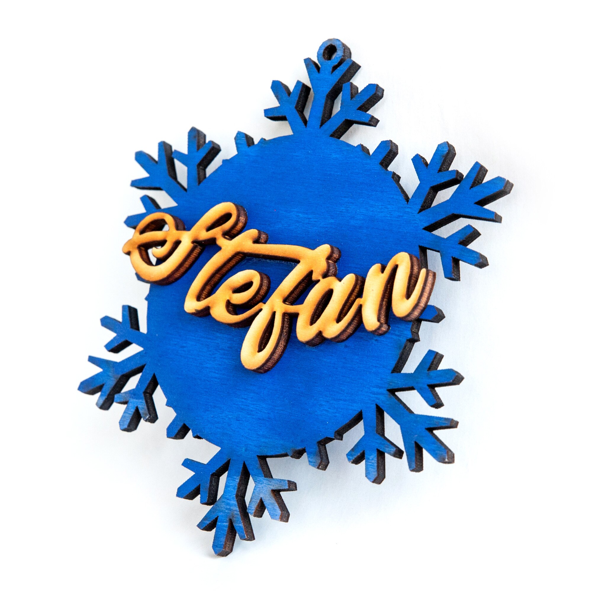 Set 10 Globuri din lemn, personalizate cu nume