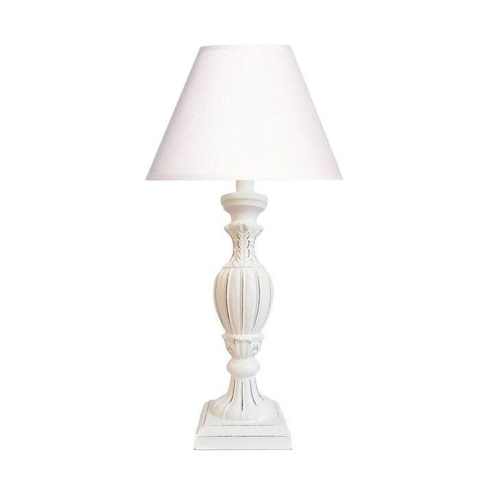 Veioza din Lemn, Atmosphera, abajur textil, 56 CM