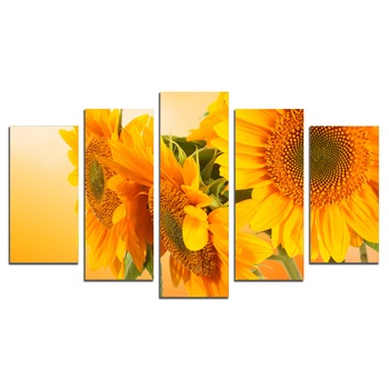 Tablou Multicanvas, 5 Piese, Floarea-soarelui, 108х60 cm Tablou Multicanvas, 5 Piese, Floarea-soarelui, 108х60 cm