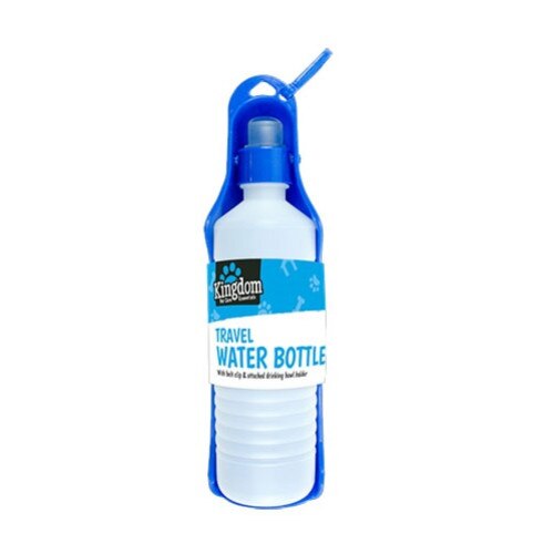 Sticla de apa portabila pentru animale de companie, Kingdom, 500 ml, albastru