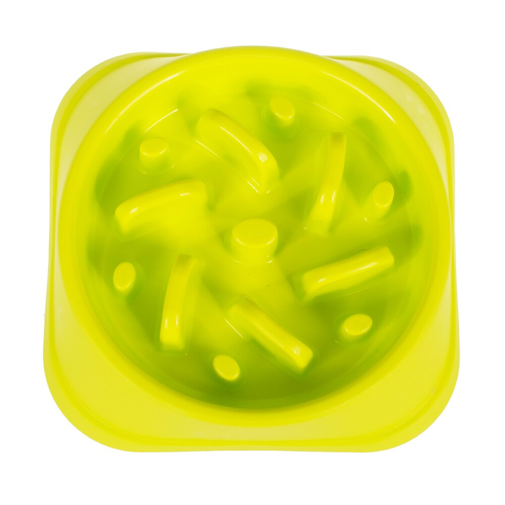 Castron hranire lenta pentru prevenirea indigestiei, caini, pisici, verde, diametru 16 cm