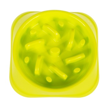 Castron hranire lenta pentru prevenirea indigestiei, caini, pisici, verde, diametru 16 cm Castron hranire lenta pentru prevenirea indigestiei, caini, pisici, verde, diametru 16 cm