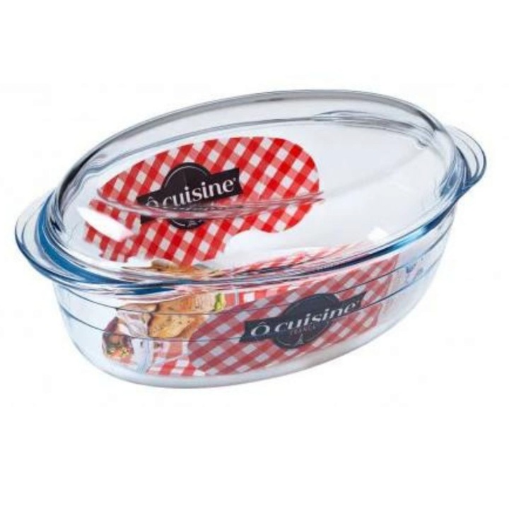 Vas termorezistent cu capac 33x20x12cm, 4L, Ocuisine