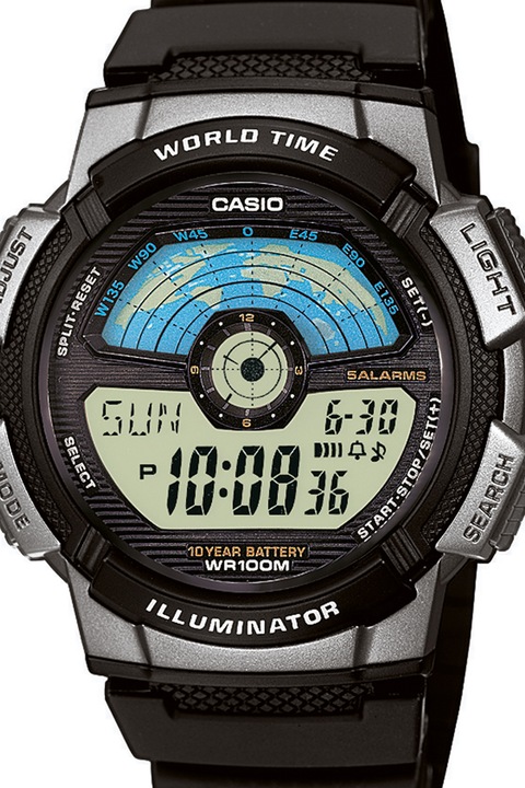 Casio, Цифров часовник с хронограф, Черен