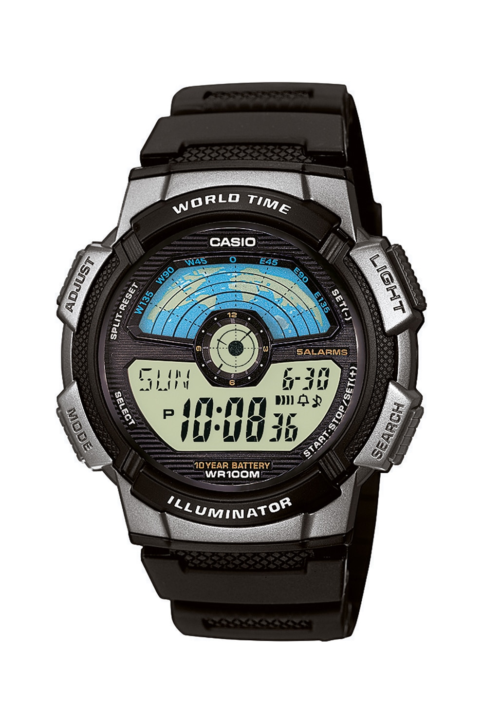 Casio, Ceas cronograf digital, Negru